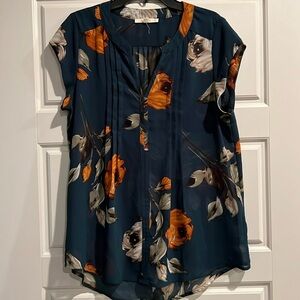 Women’s Fun 2 Fun Sheer Blouse - Hunter Green - Size M